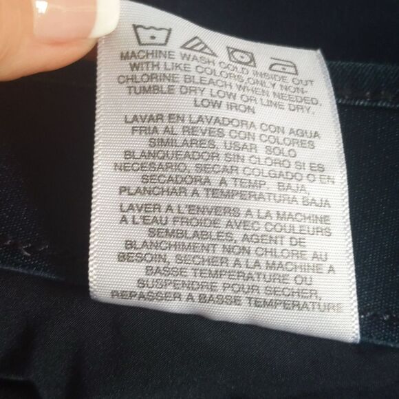 Lee Regular Fit Straight Leg Mid Rise navy blue Flex Motion pants, size 14 - Picture 6 of 7